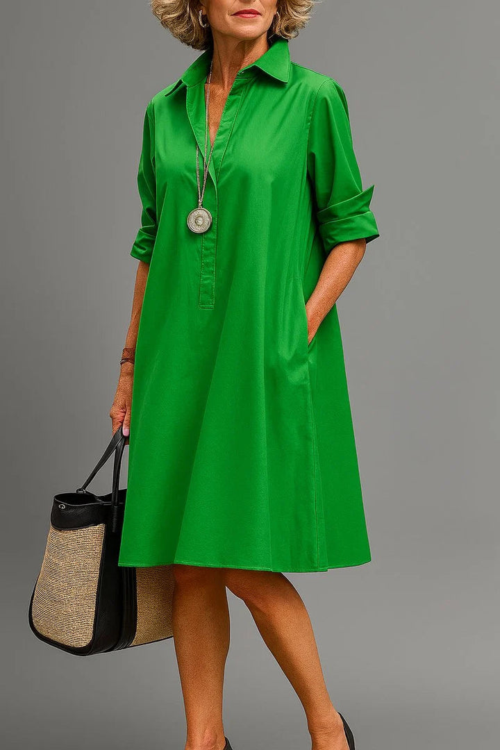 Robe femme midi moderne avec effet 3D unique, idéale pour un look chic et décontracté au printemps-été.