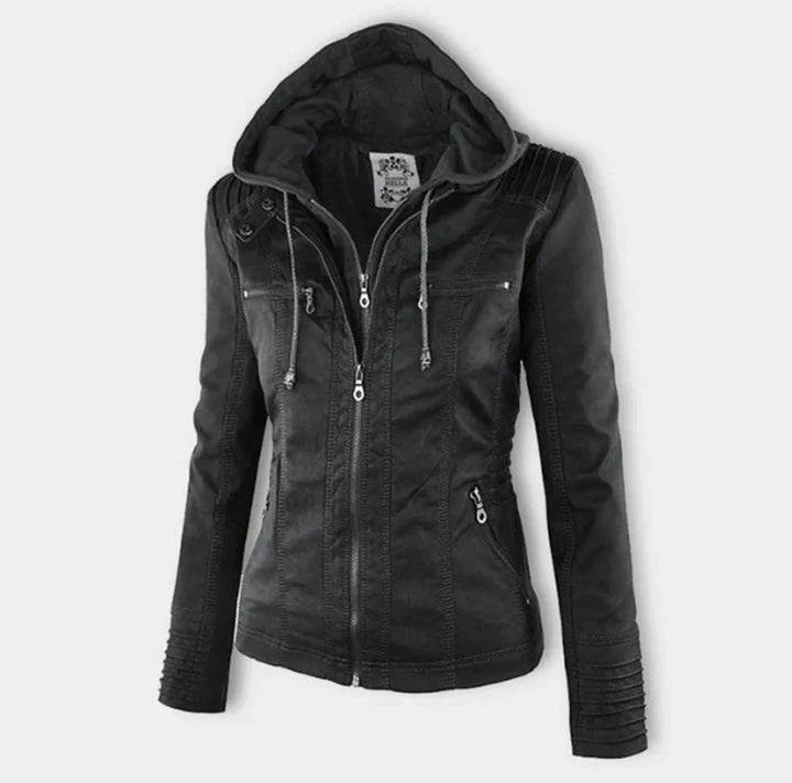 Veste moto femme urbaine et élégante. Conçue pour la ville, style moderne et protection.