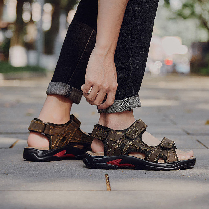 Sandales homme décontractées pour l'été, idéales pour la plage, la ville ou les vacances. Confort optimal.