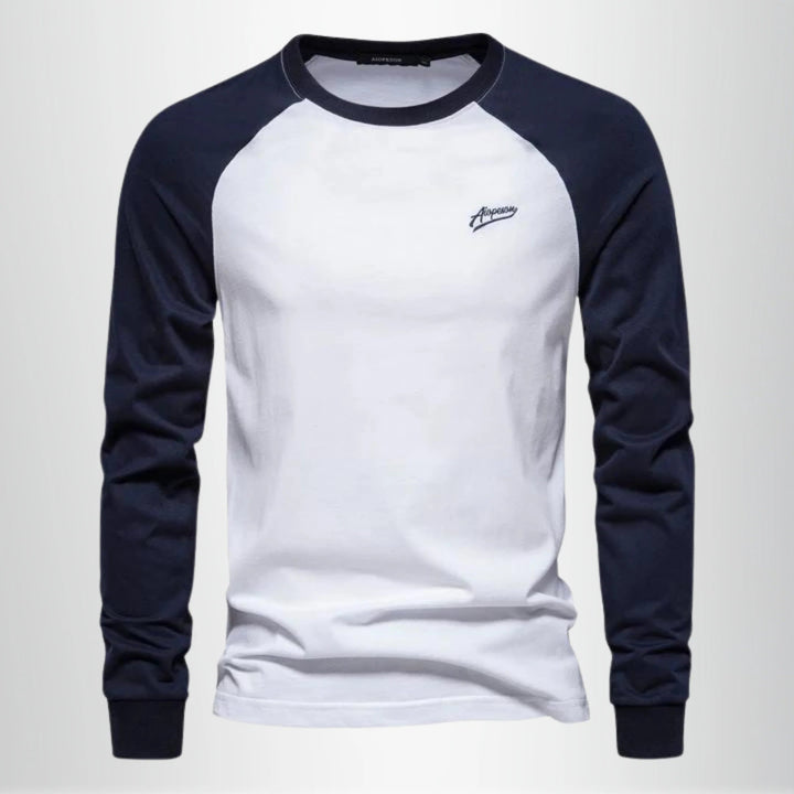 T-shirt homme tendance décontracté à manches raglan, offrant un style moderne et confortable au quotidien.