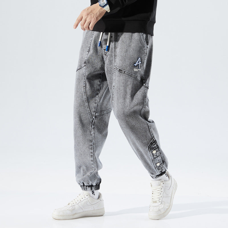 Pantalon homme moderne coupe ample décontractée, très confortable, idéal pour un style casual chic.