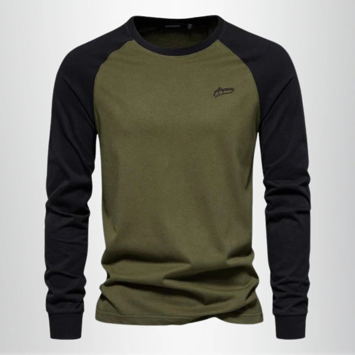 T-shirt homme élégant à manches raglan, coupe moderne. Idéal pour un look décontracté et confortable printemps/été.