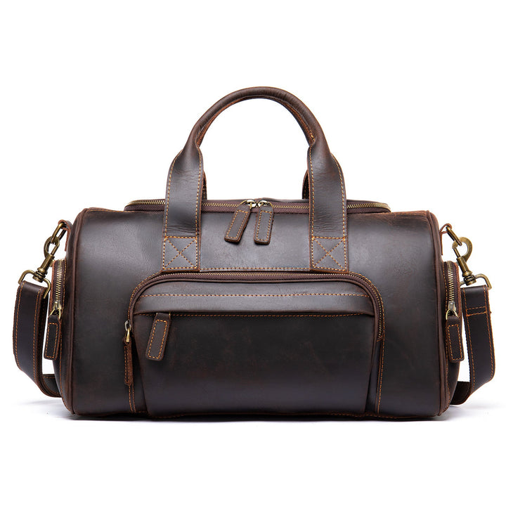 Sac de ville homme rétro marron, élégant, grande capacité pour travail. Sac à main vintage, accessoire.