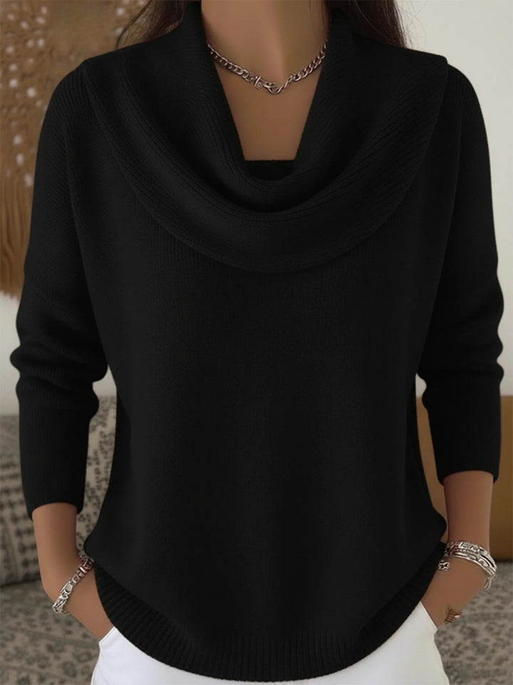 Pull femme décontracté, maille épaisse et douce. Style ample offrant un confort élégant pour l'automne et l'hiver.