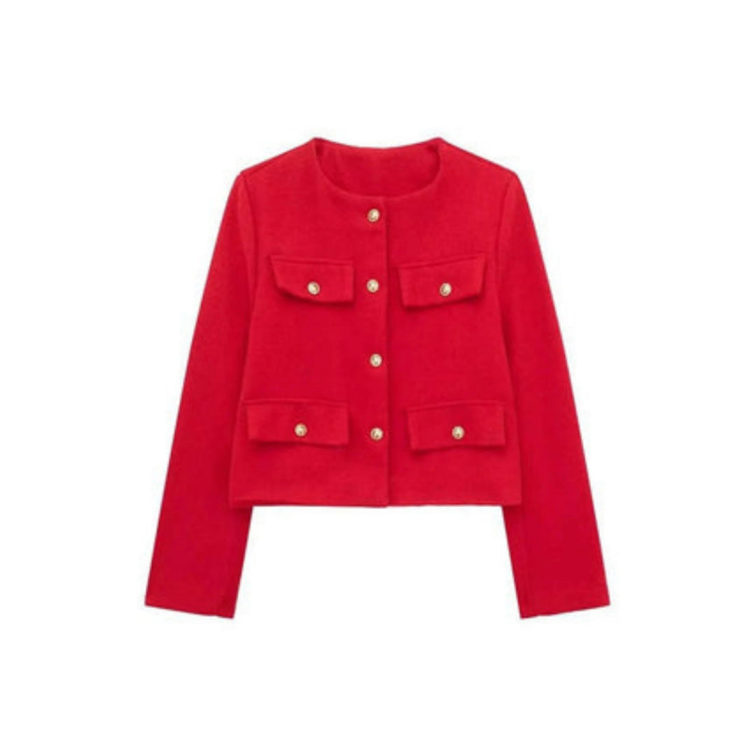 Blazer femme court structuré, coupe moderne et élégante. Parfait pour un look tendance chic.