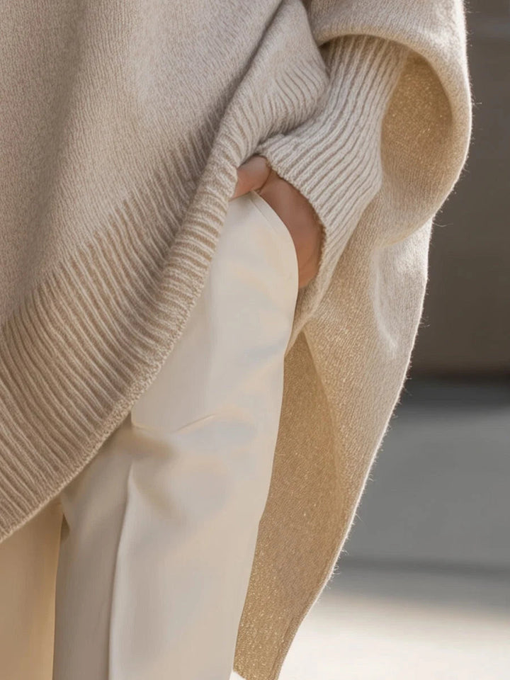 Pull femme oversize doux et chaud, mode décontractée hiver.