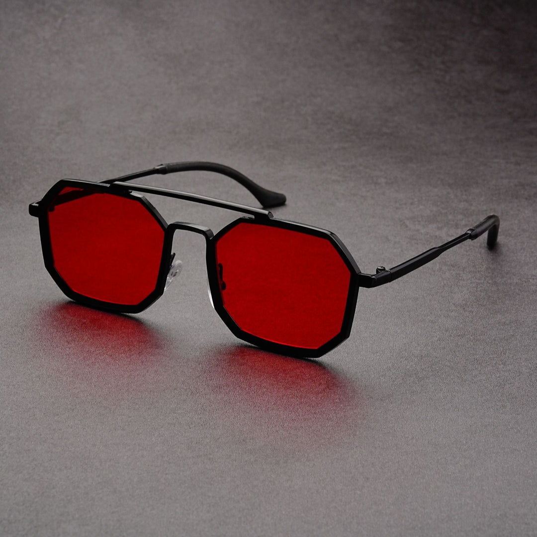 Lunettes de soleil unisexe tendance avec double pont. Design moderne et protection UV pour tous les styles.