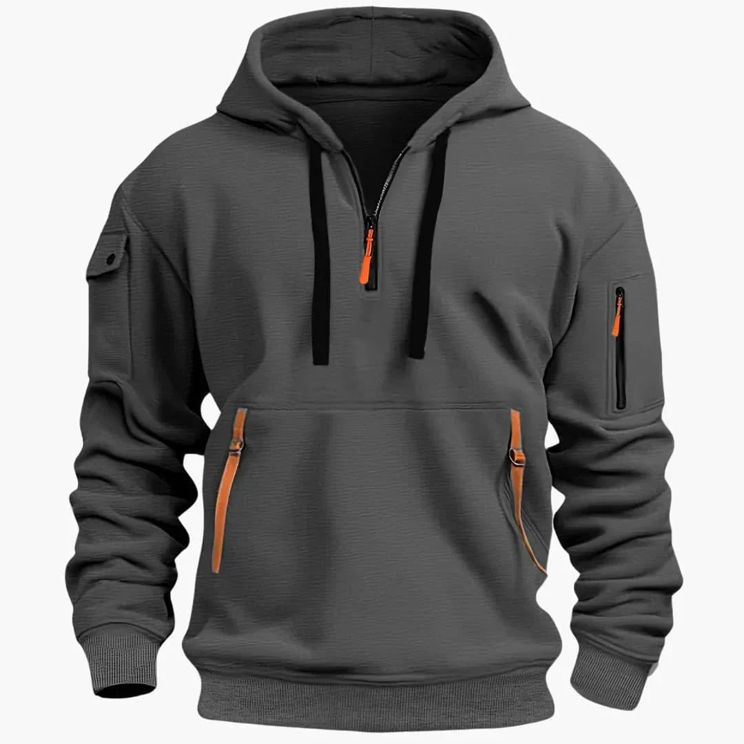 Sweat à capuche homme ample, idéal pour le confort quotidien et le style décontracté urbain.