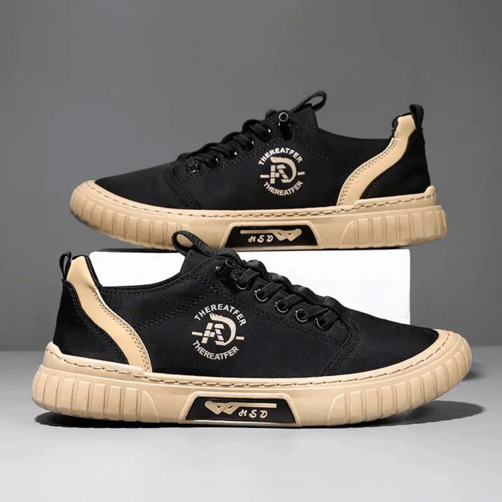 Sneaker homme verte avec des détails. Design respirant et léger pour un confort urbain décontracté au quotidien.