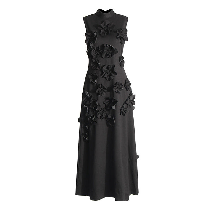 Robe longue maxi raffinée, sans manches, pour femme. Style chic et féminin, parfaite pour l'été.