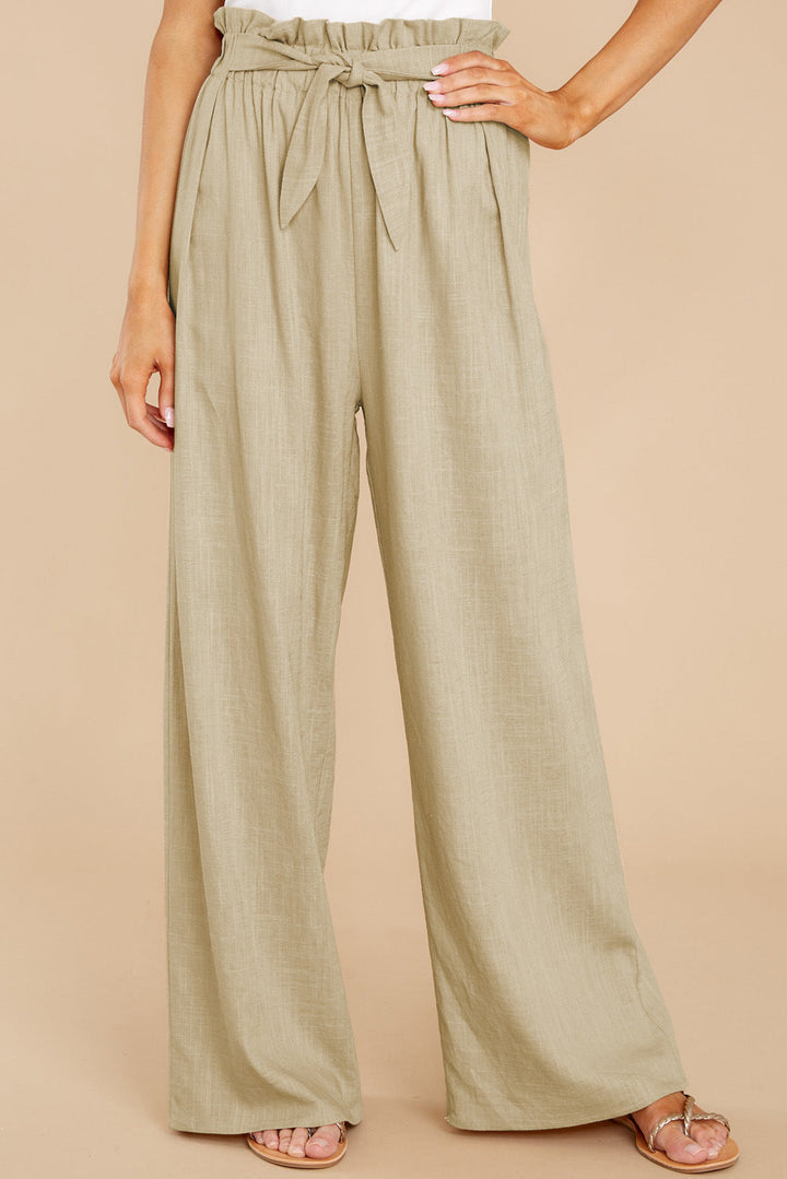 Pantalon femme grande taille, taille élastiquée confortable, coupe ample décontractée, parfait pour le quotidien mode.