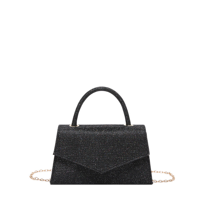Sac à main femme élégant petit carré effet diamant, parfait pour soirée chic. Accessoire de luxe.