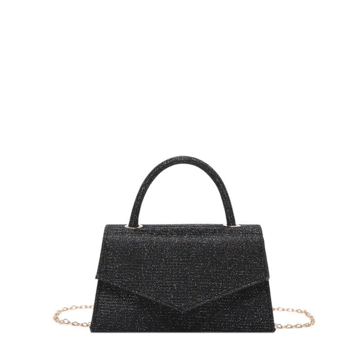 Sac à main femme élégant petit carré effet diamant, parfait pour soirée chic. Accessoire de luxe.