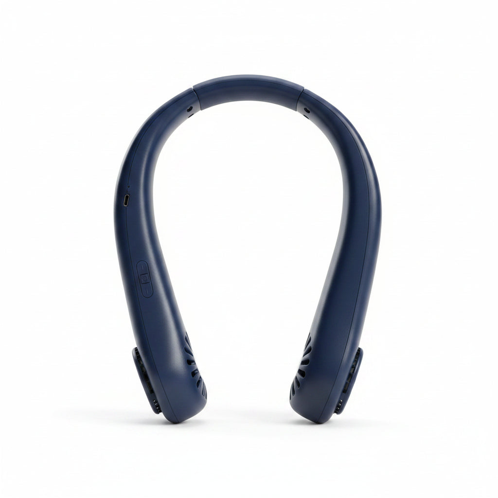 Ventilateur tour de cou portable USB, rafraîchissement mains libres silencieux pour l'été et le sport.