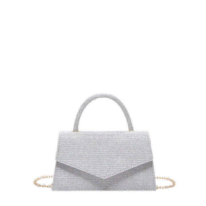 Accessoire chic, sac à main femme petit carré effet diamant. Pochette polyvalente pour toute occasion élégante.