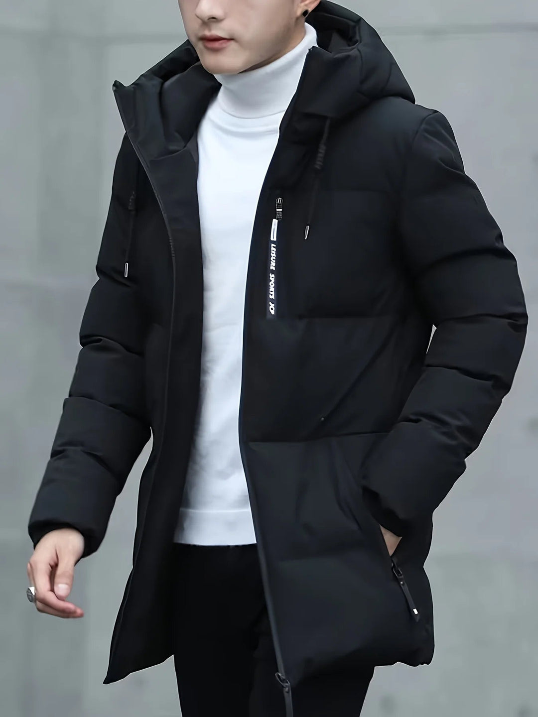Veste chaude matelassée pour homme, parfaite pour un look élégant et confortable en hiver.