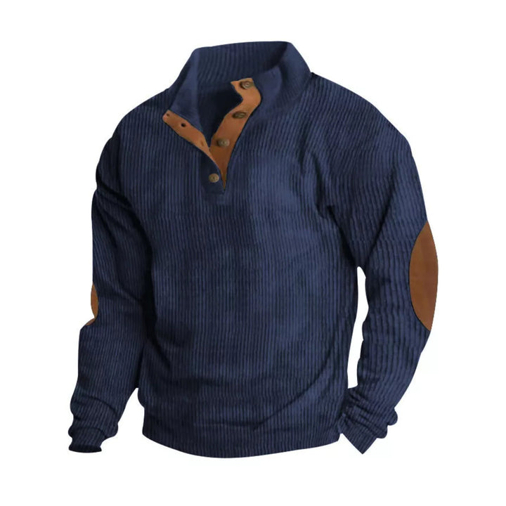 Pull homme décontracté à coupe ample. Col montant et manches longues pour un confort optimal en automne et hiver.