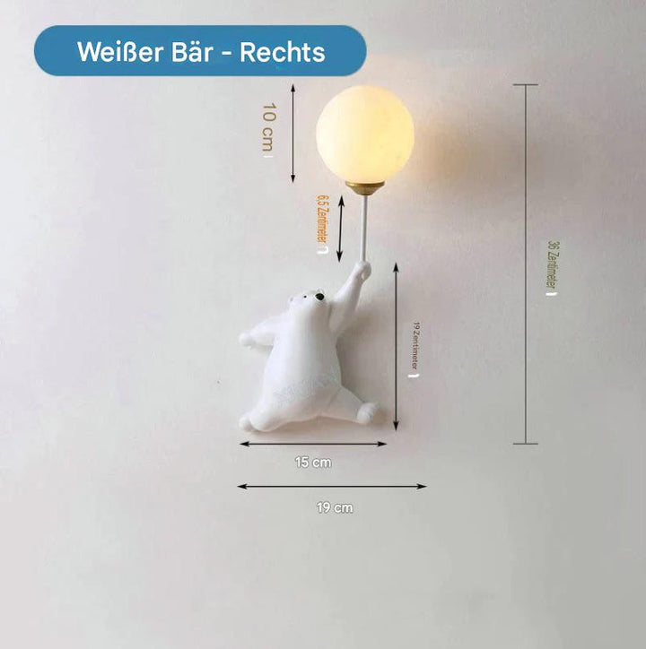 Applique enfant LED design ours, lumière douce idéale comme veilleuse ou lumière d'ambiance.