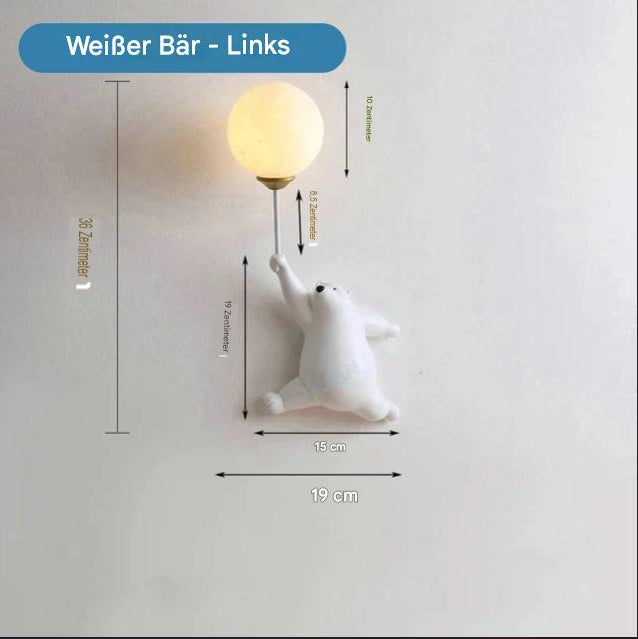 Applique murale enfant thème ours, veilleuse LED douce pour créer un espace rêveur.