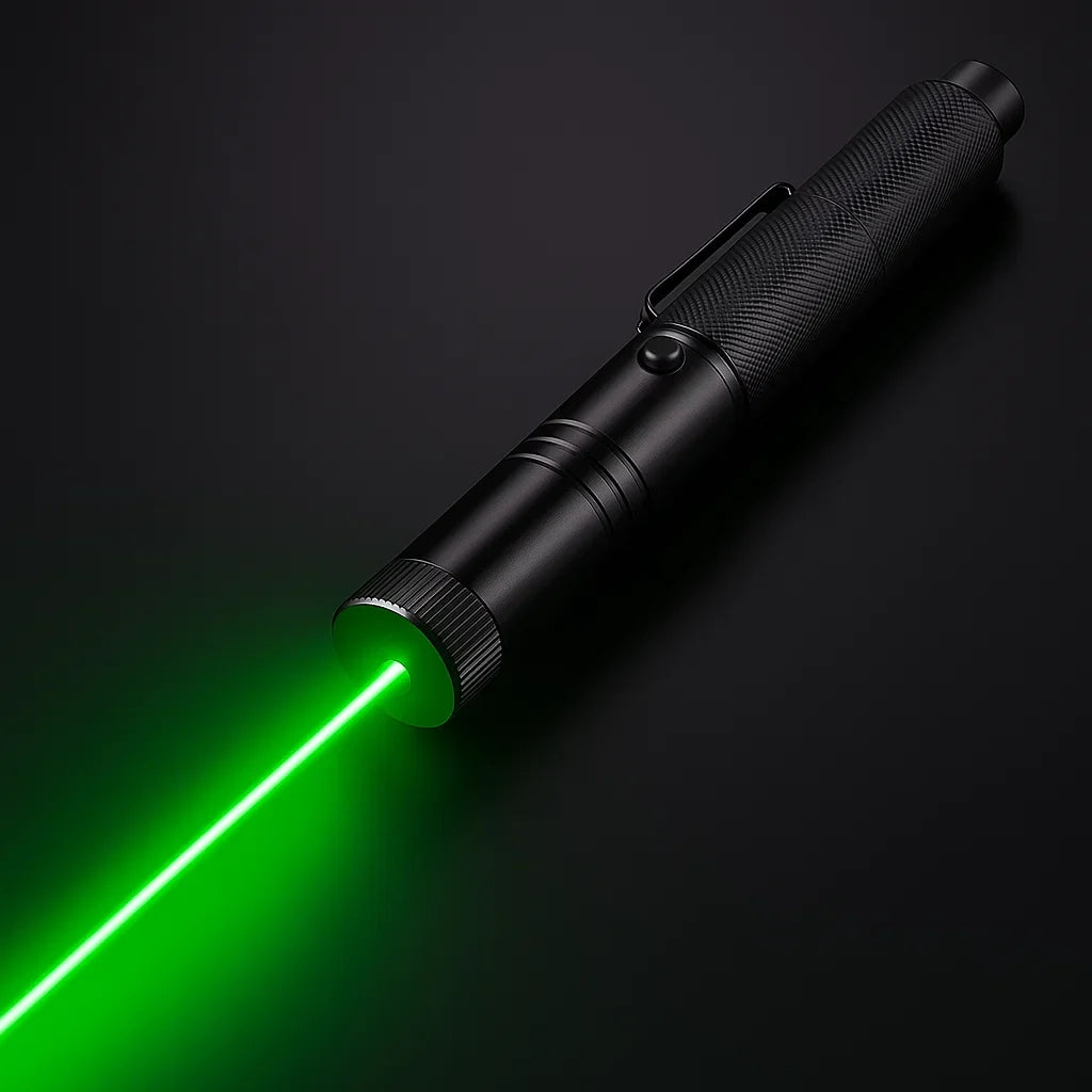 Torche laser universelle performante, longue portée, en aluminium, pour sécurité et aventure pro.