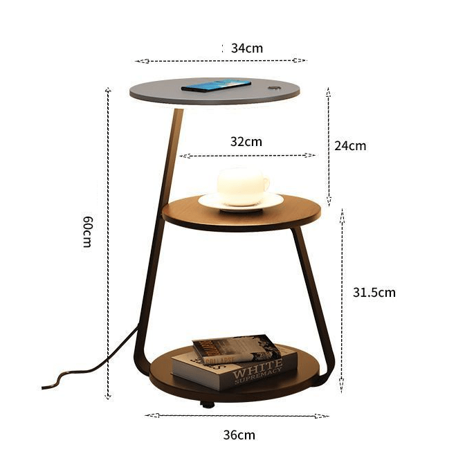 Meuble d'appoint polyvalent: table de salon ou chevet moderne, cadre acier élégant.