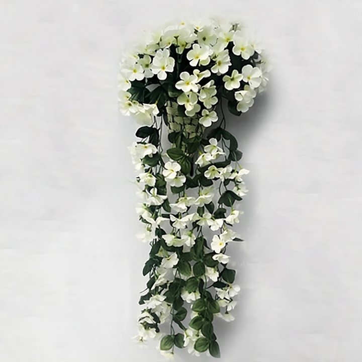 Fleurs artificielles murales FloralGrace pour mariage ou décoration maison chic et durable.
