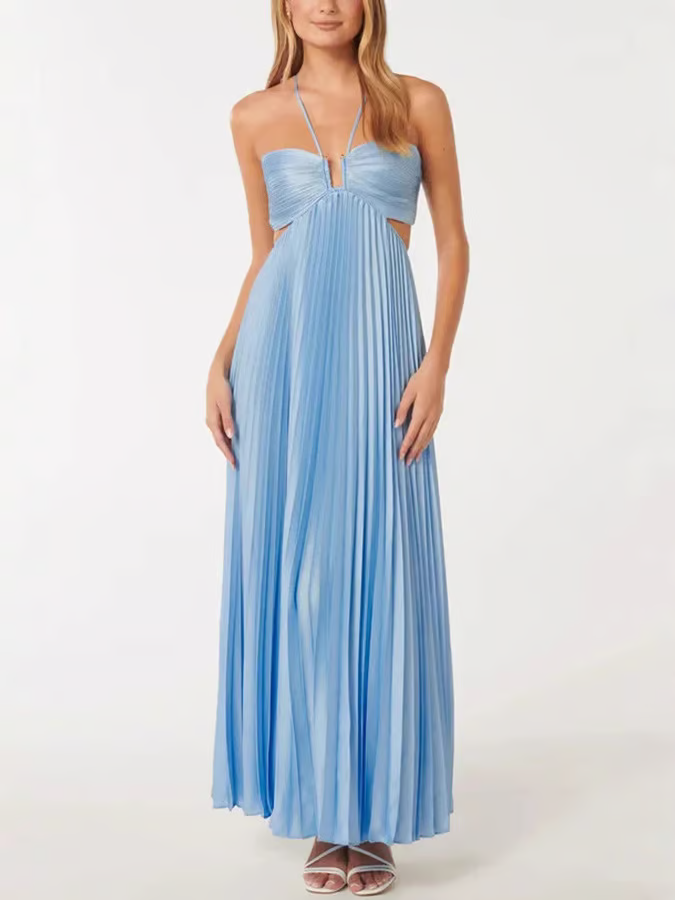 Magnifique robe drapée Lina pour femme, au design intemporel. Une pièce chic et fluide pour la mode féminine.