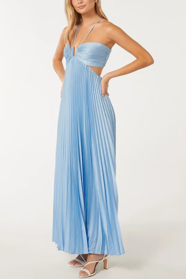 Robe Lina élégante et sans effort pour femme, drapée et fluide. Idéale pour un style printemps-été chic.