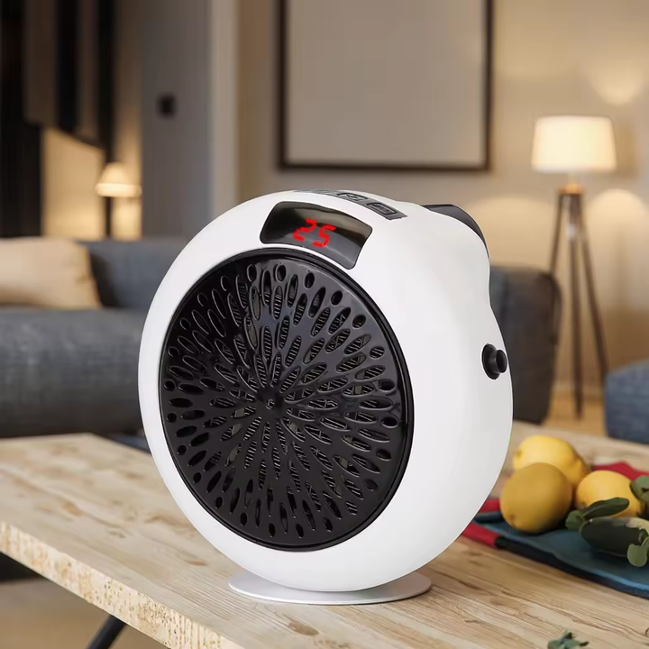 Chauffage électrique portable 800W, fixation murale ou autonome, parfait pour toute pièce.