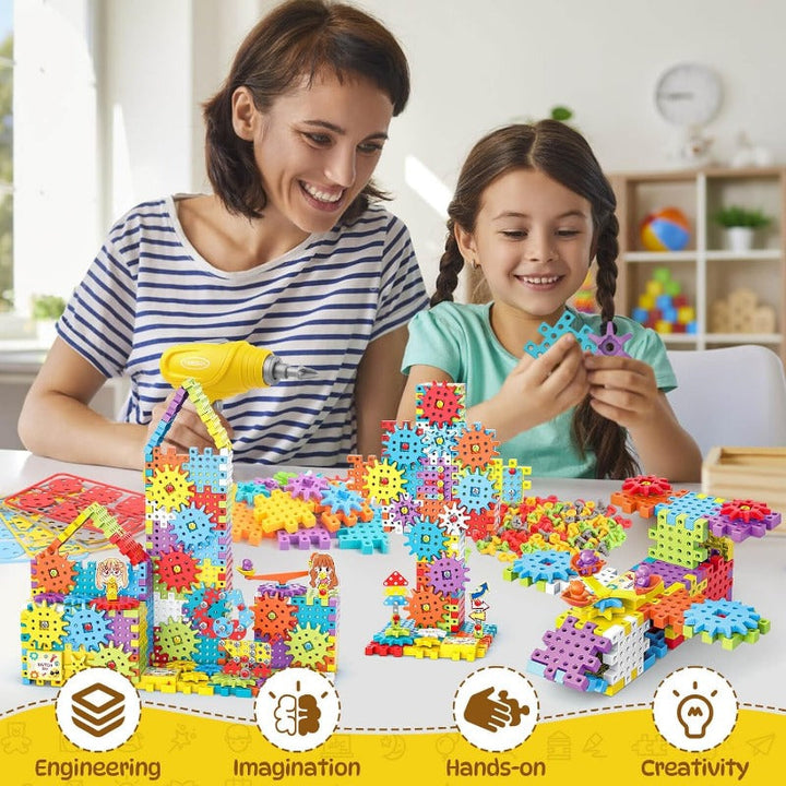 Kit de construction STEM complet pour enfants, encourageant l'ingénierie, la créativité et l'apprentissage par le jeu.