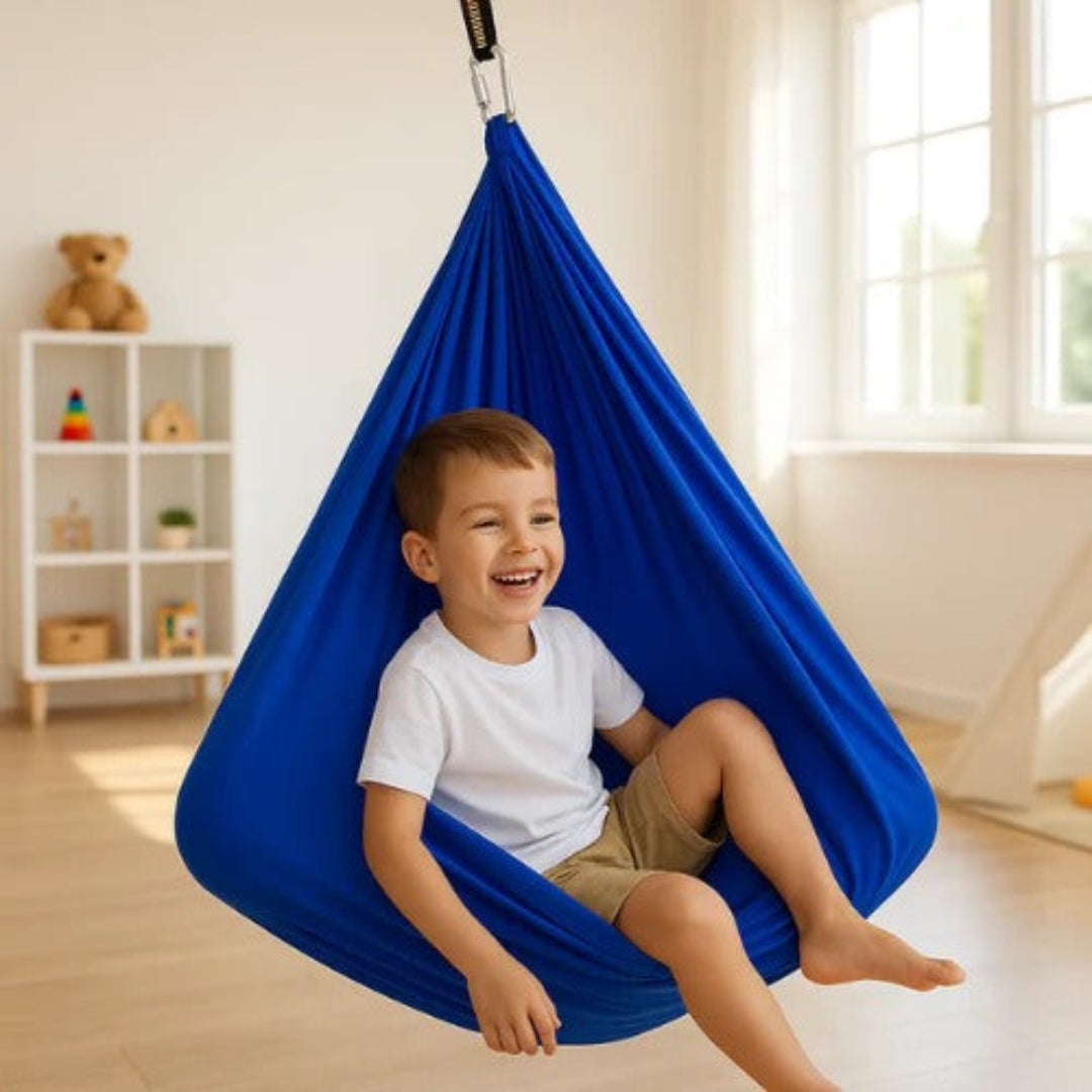 Balançoire sensorielle pour enfants autistes, aide à la détente, l'apaisement et le jeu thérapeutique.