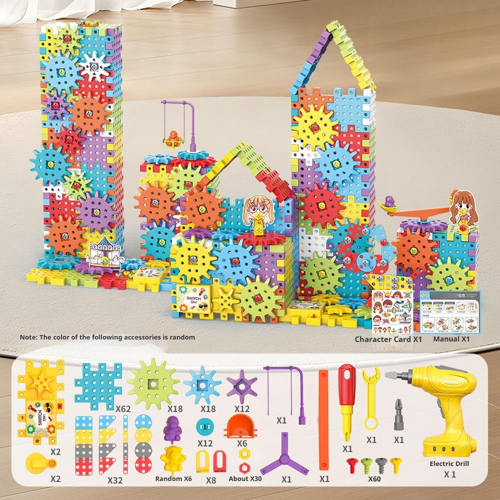 Jouet de construction STEM pour enfants préscolaires, favorisant l'apprentissage, la résolution de problèmes et la motricité.