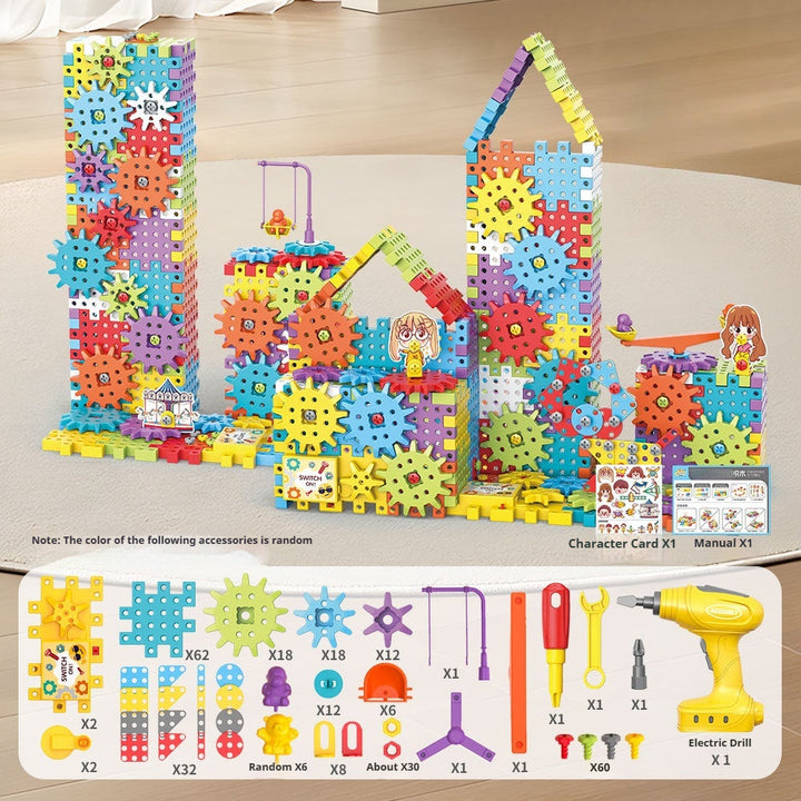 Jouet de construction STEM pour enfants préscolaires, favorisant l'apprentissage, la résolution de problèmes et la motricité.