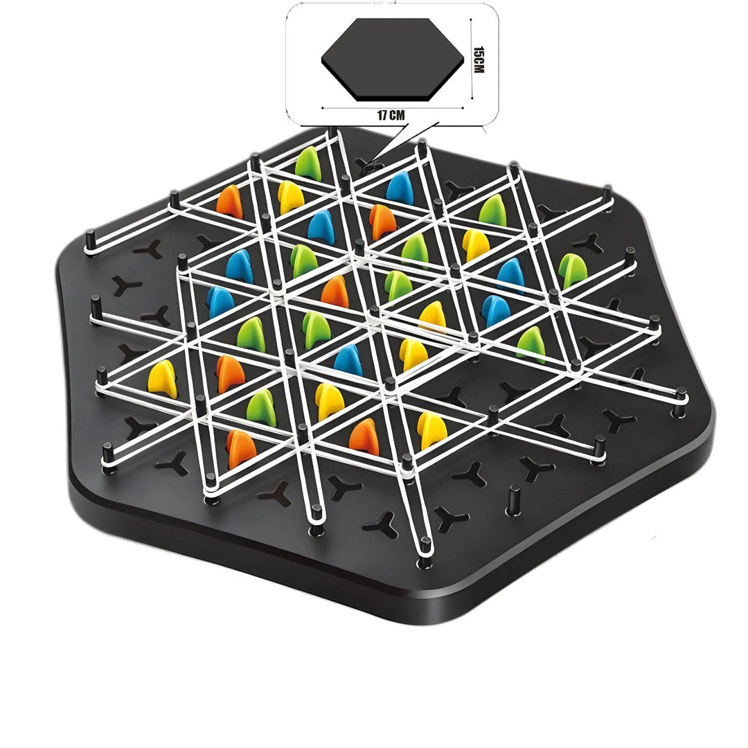 Scène joyeuse de personnes riant en jouant à MindMatrix, le jeu de société de divertissement familial par excellence.