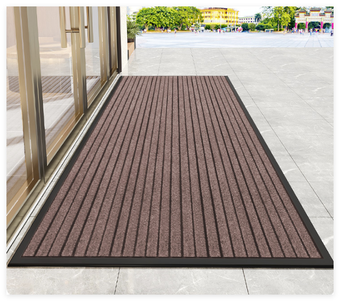 Tapis de porte robuste pour une maison plus propre, piège la saleté et l'humidité, antidérapant, pour zones de fort passage.