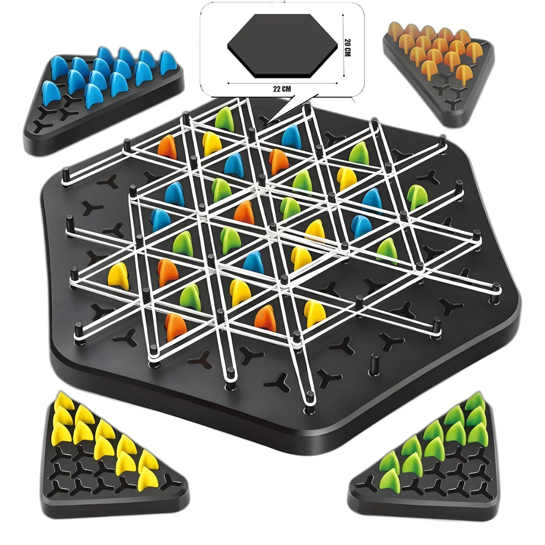 Plateau de jeu MindMatrix avec des choix stratégiques, invitant à la réflexion et au développement de la logique.