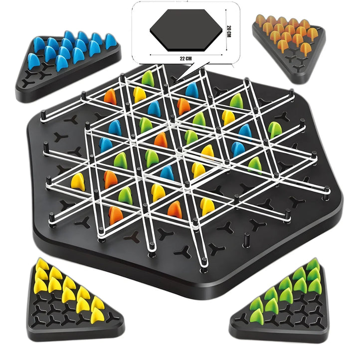 Plateau de jeu MindMatrix avec des choix stratégiques, invitant à la réflexion et au développement de la logique.