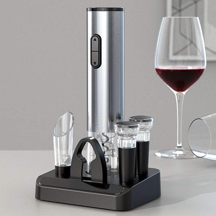 Tire-bouchon électrique automatique en acier inoxydable pour ouvrir le vin facilement.
