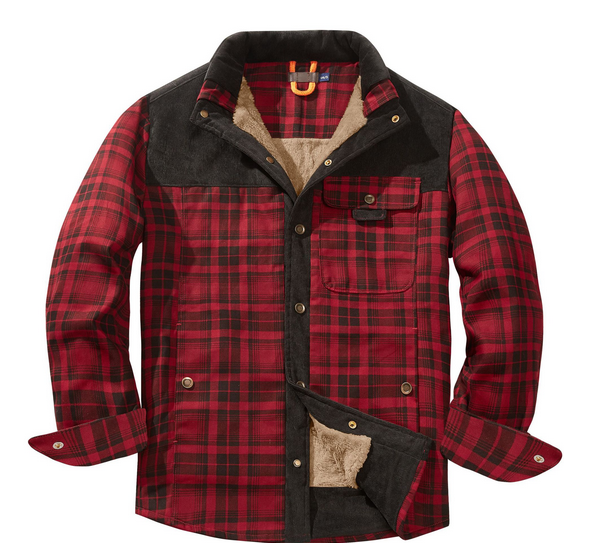 Veste bûcheron homme à carreaux polyvalente, idéale pour le plein air, la mode décontractée ou un cadeau.