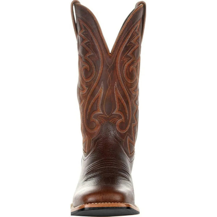 Botte homme style western en cuir de qualité, pour un look tendance et polyvalent. Parfaite pour l'automne-hiver.