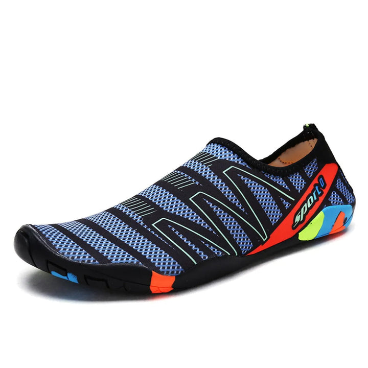Chaussures de sport aquatiques unisexes idéales pour nager, marcher sur la plage ou activités estivales.