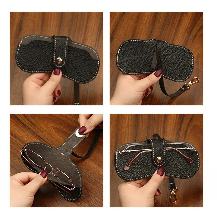 Élégante pochette de poignet en cuir véritable pour femme. Idée cadeau chic, accessoire de maroquinerie.