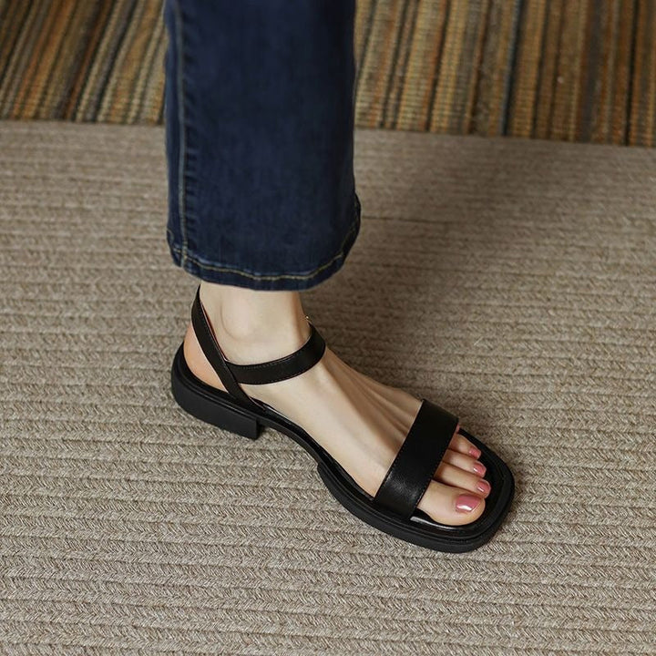 Sandales plateforme rétro souples femme. Chaussures d'été confortables, style décontracté chic.