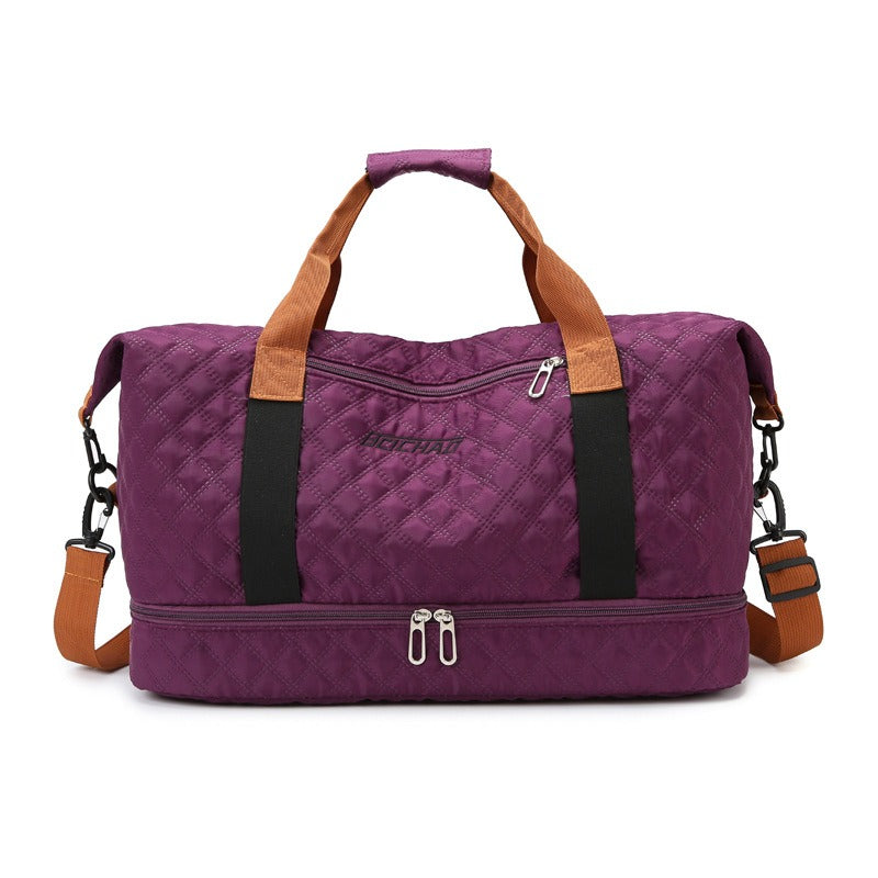 Sac de gym élégant unisexe, avec bandoulière ajustable. Parfait pour sportifs ou voyages quotidiens.