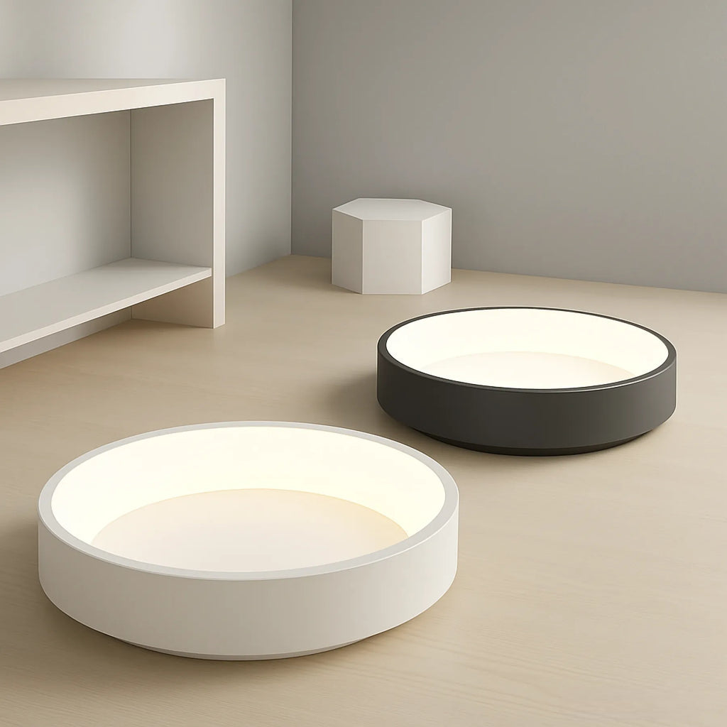 Lampe de plafond LED dimmable, style scandinave. Éclairage moderne économique pour salon/bureau.