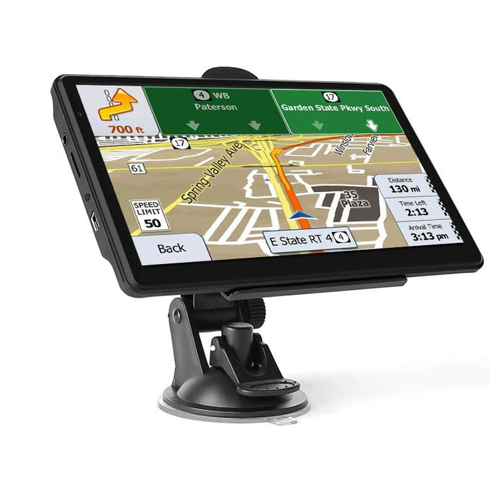 GPS 7 pouces pour voiture et camion, navigation routière avec info trafic en temps réel, cartes Europe détaillées.