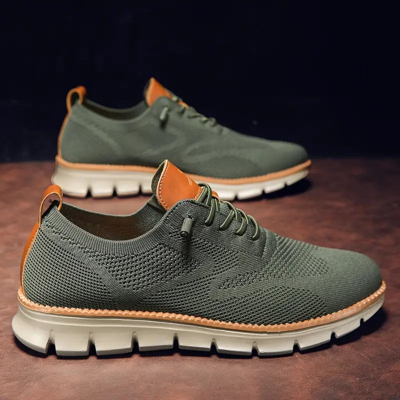 Chaussures de marche confortables pour hommes, avec technologie orthopédique avancée pour un meilleur soutien des pieds.