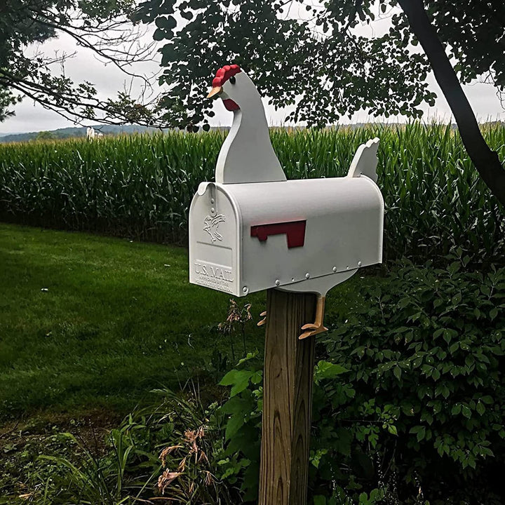 Boîte aux lettres cochon personnalisée, en métal sculpté. Décoration animale unique pour jardin, résistante aux intempéries.