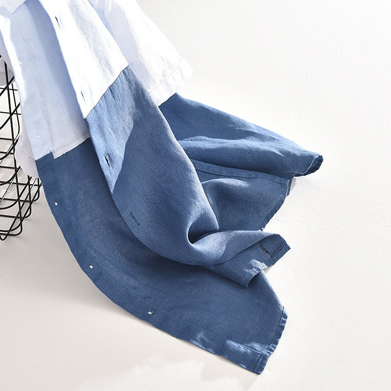 Modèle de chemise homme moderne à manches courtes, style coloré et confortable pour l'été.