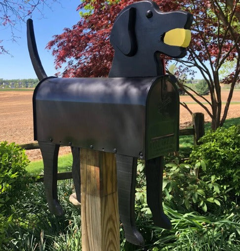Boîte aux lettres animale (vache, cheval, poule) en métal. Décoration de jardin extérieure unique, durable et résistante.